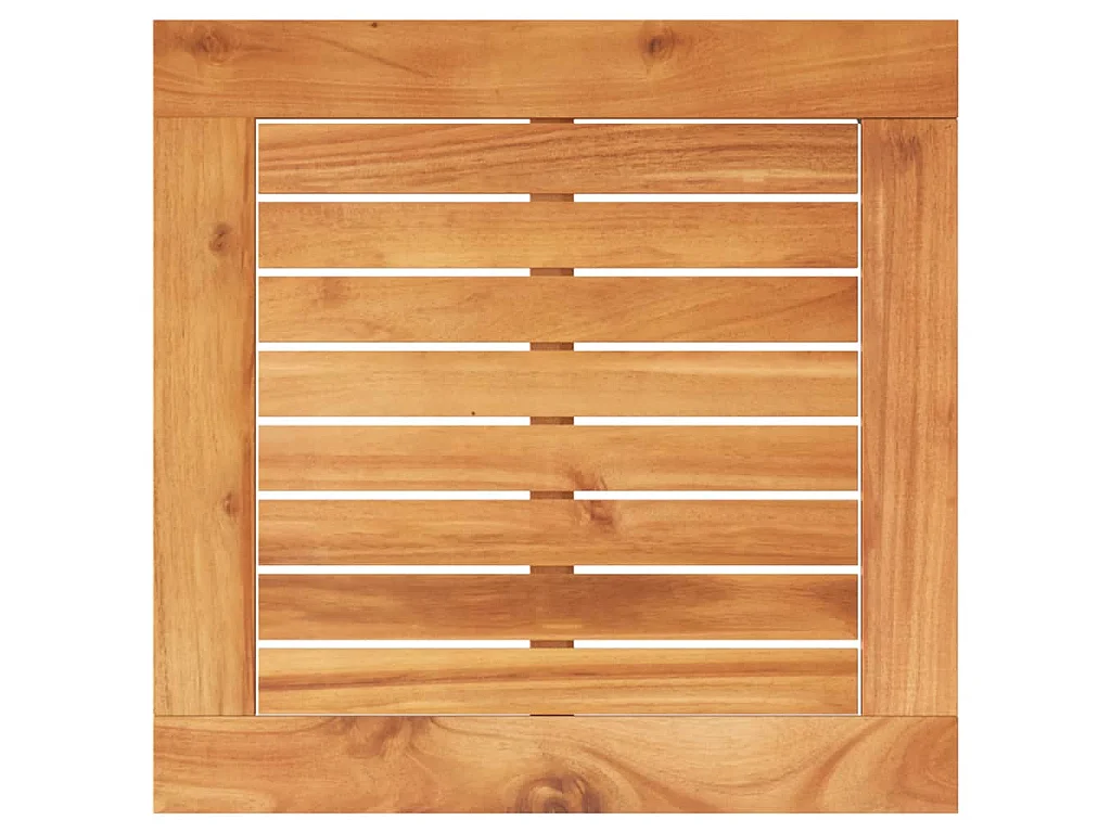 Table de jardin mélange beige 38x38x42 cm rotin et bois acacia