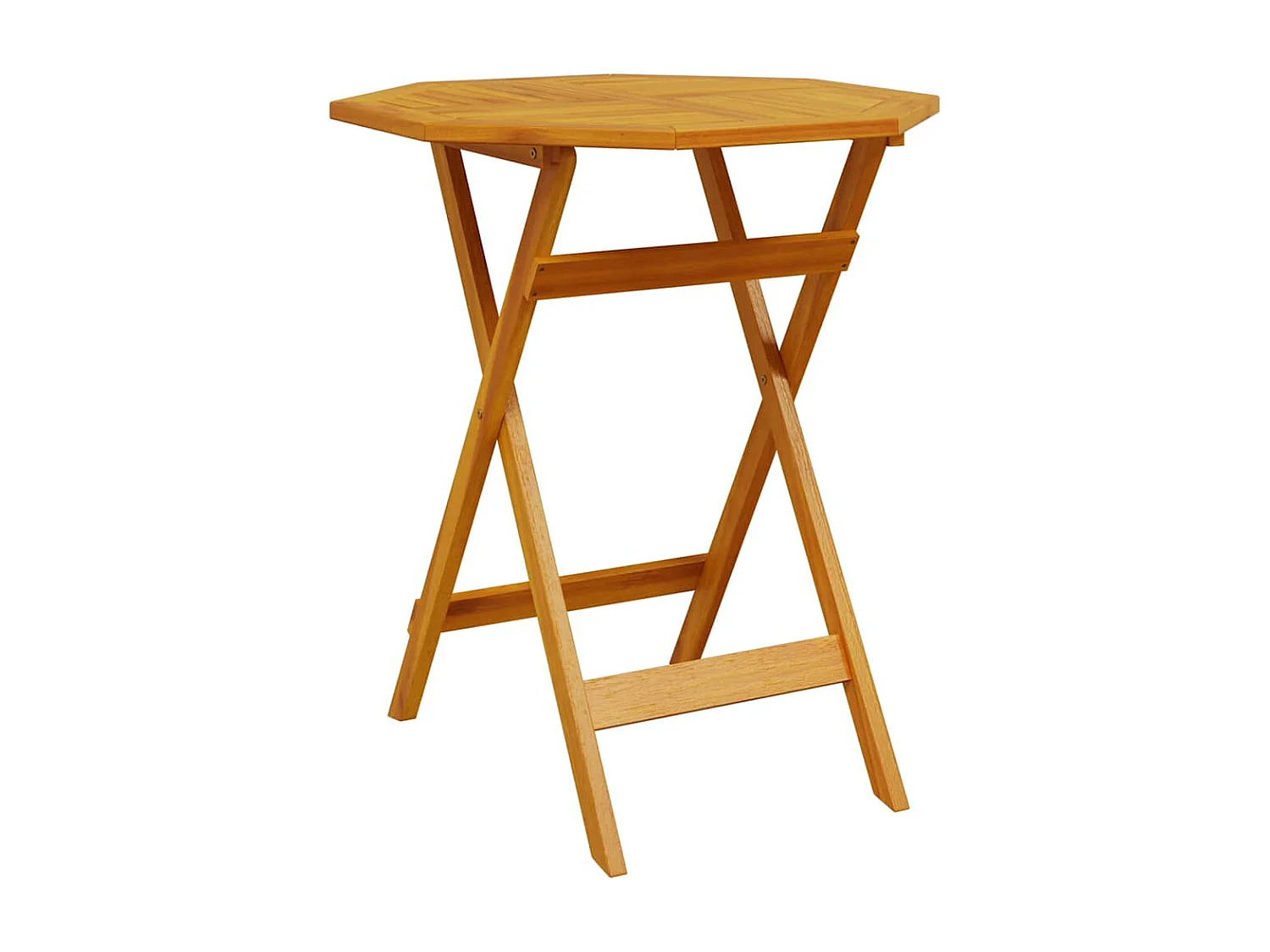 Table pliable de jardin Ø70x75 cm bois d'acacia massif