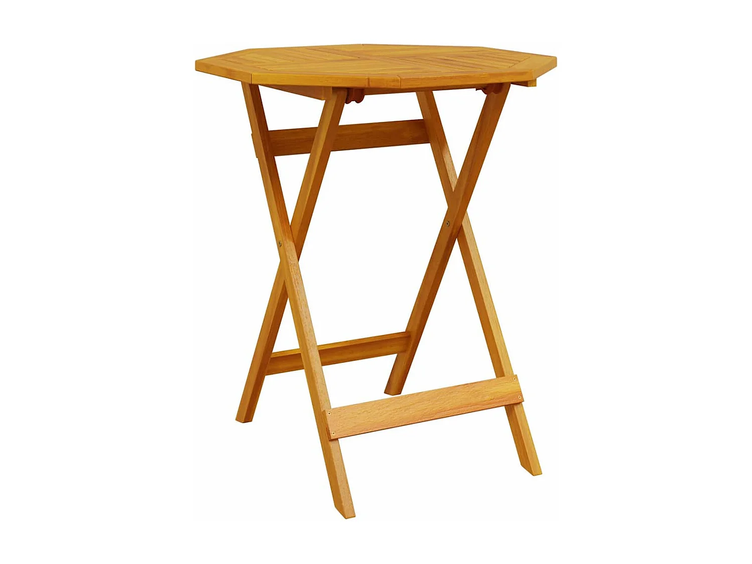 Table pliable de jardin Ø70x75 cm bois d'acacia massif