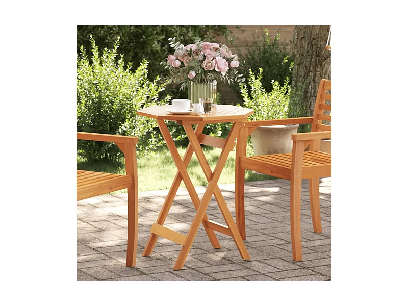 Gartentisch Klappbar Ø60x75 cm Massivholz Akazie