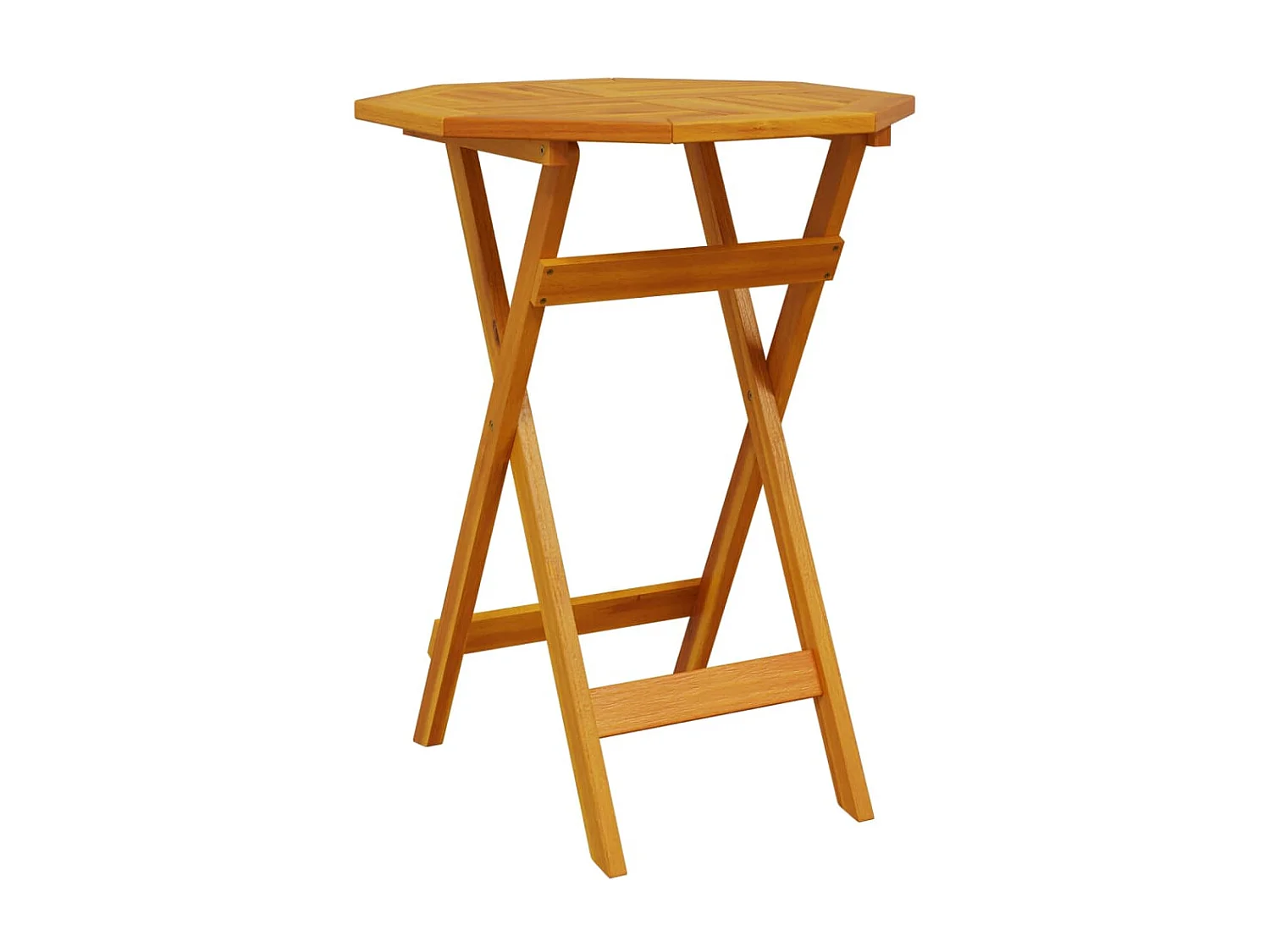 Table pliable de jardin Ø60x75 cm bois d'acacia massif