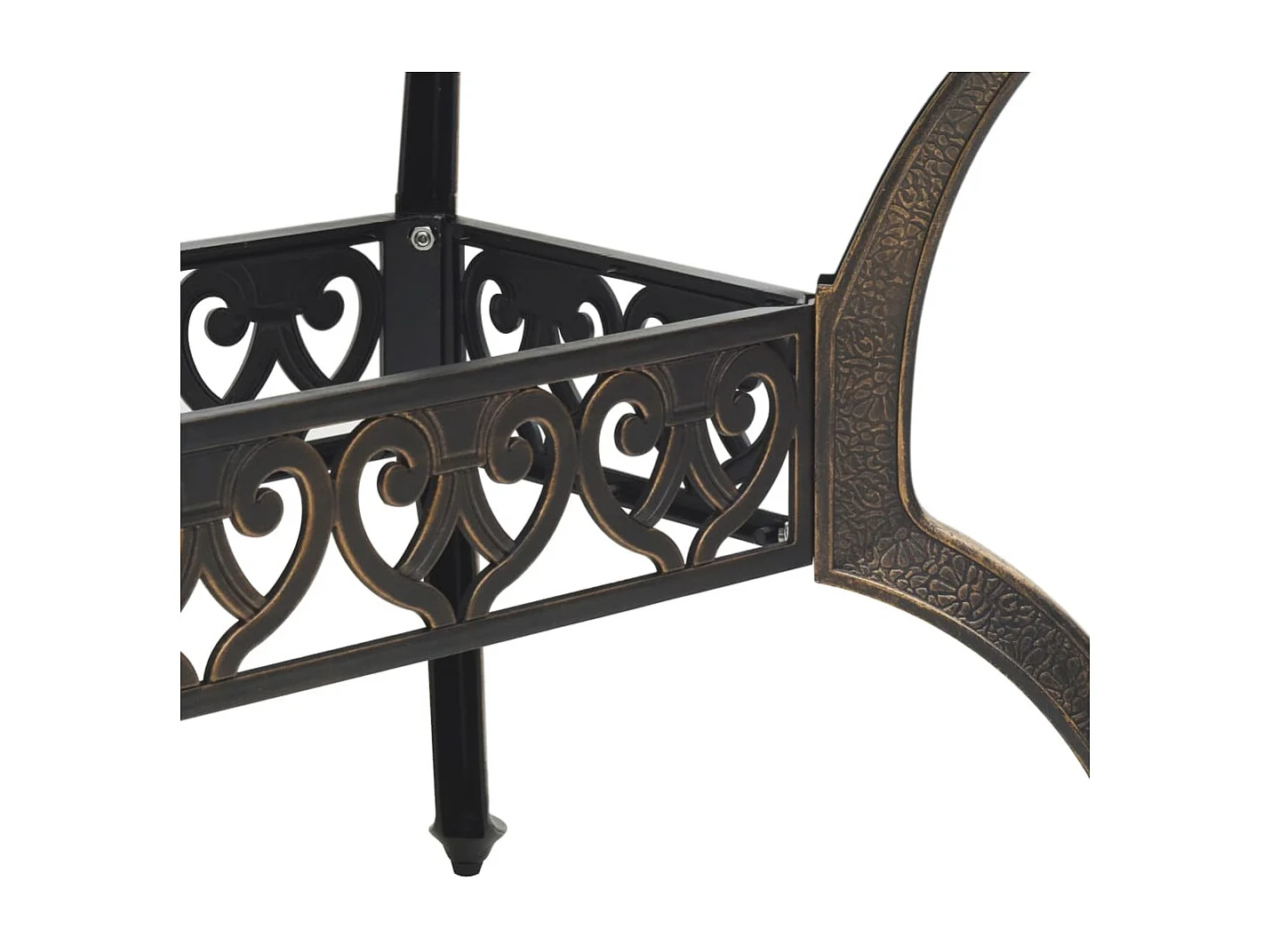 Table de jardin bronze 150x90x72 cm aluminium coulé
