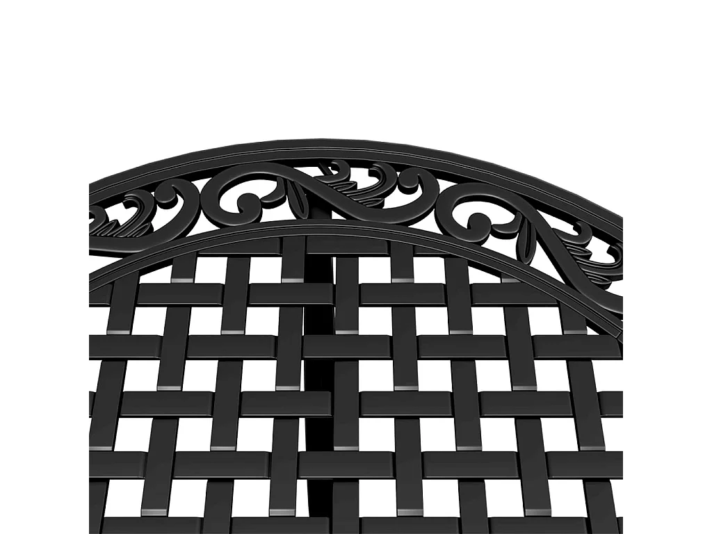 Gartentisch Schwarz Ø90x75 cm Aluminiumguss
