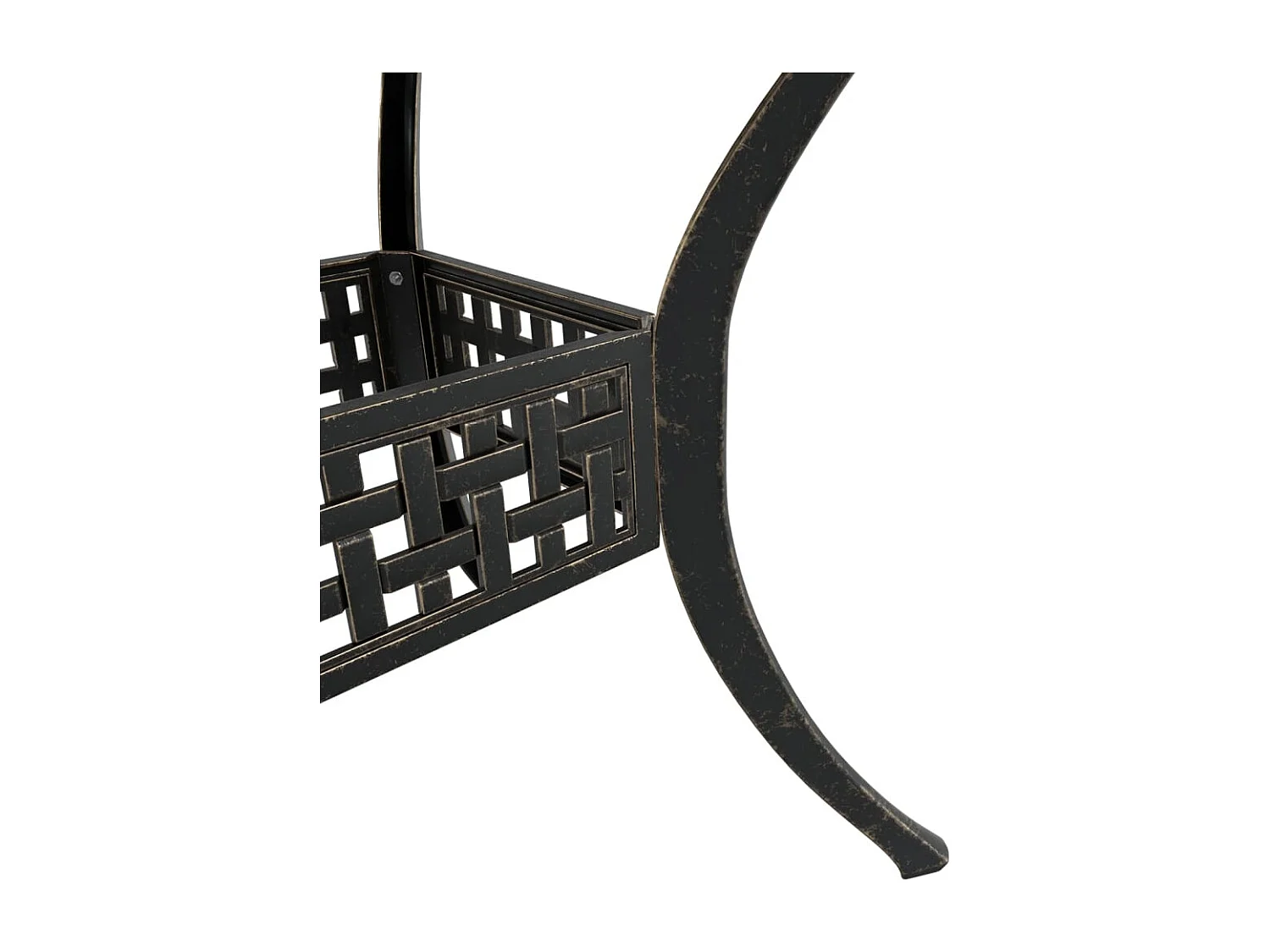 Table de jardin bronze 80x80x75 cm aluminium coulé