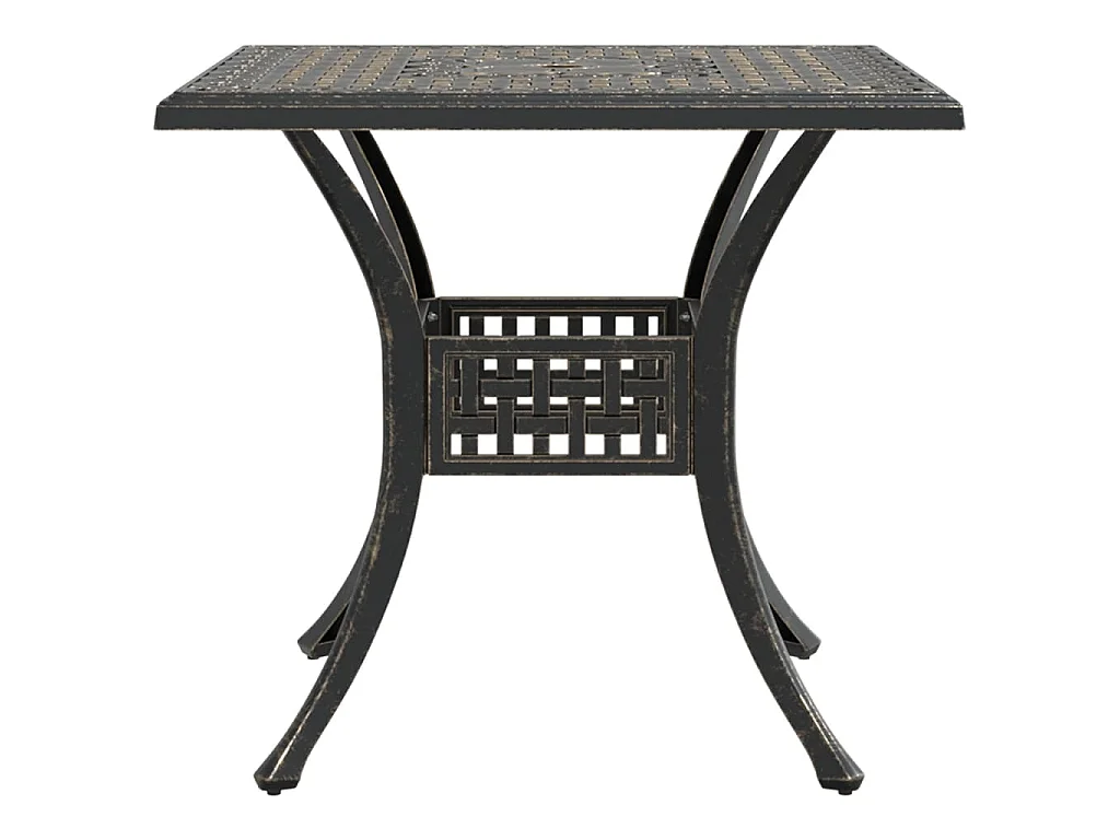 Tuintafel 80x80x75 cm gietaluminium bronskleurig