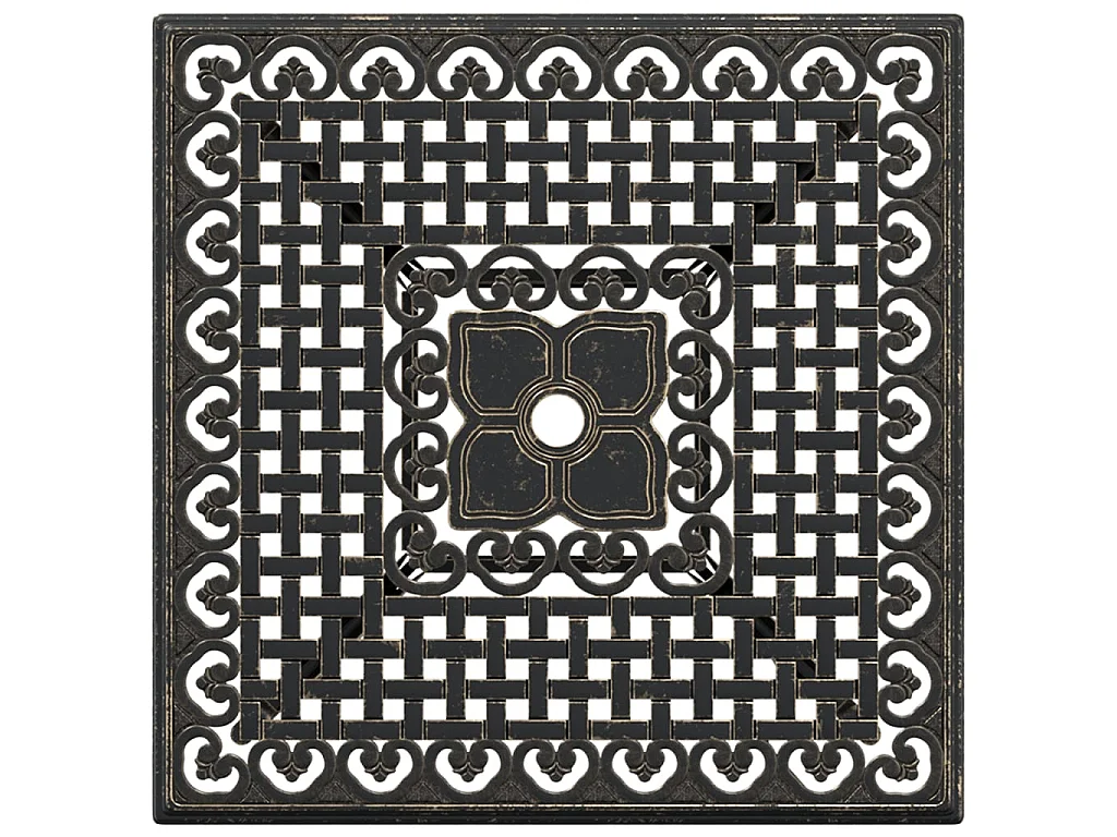 Tuintafel 80x80x75 cm gietaluminium bronskleurig