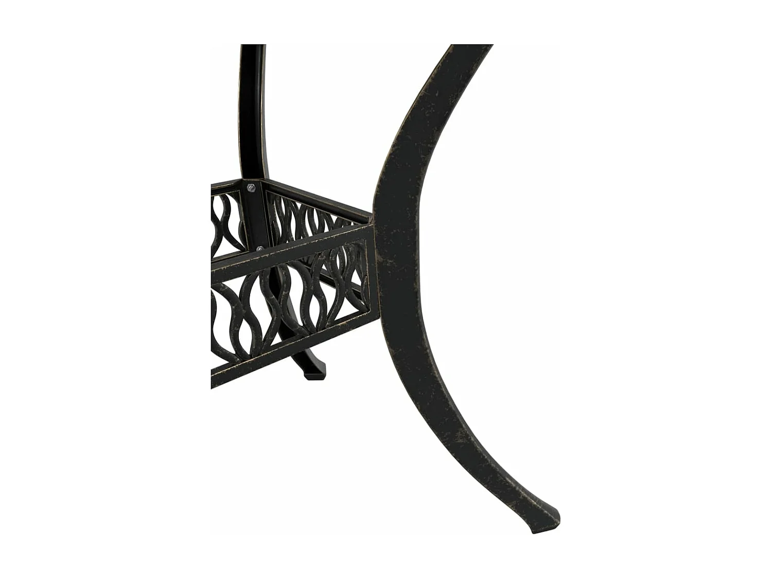 Table de jardin bronze Ø90x75 cm aluminium coulé