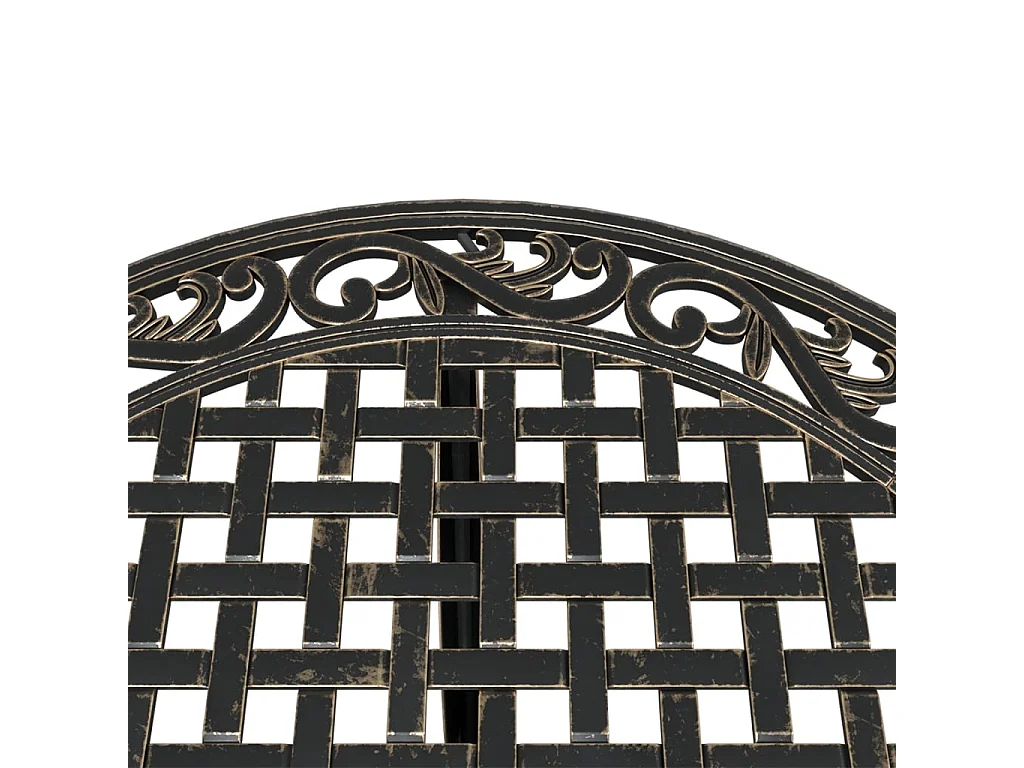 Table de jardin bronze Ø90x75 cm aluminium coulé