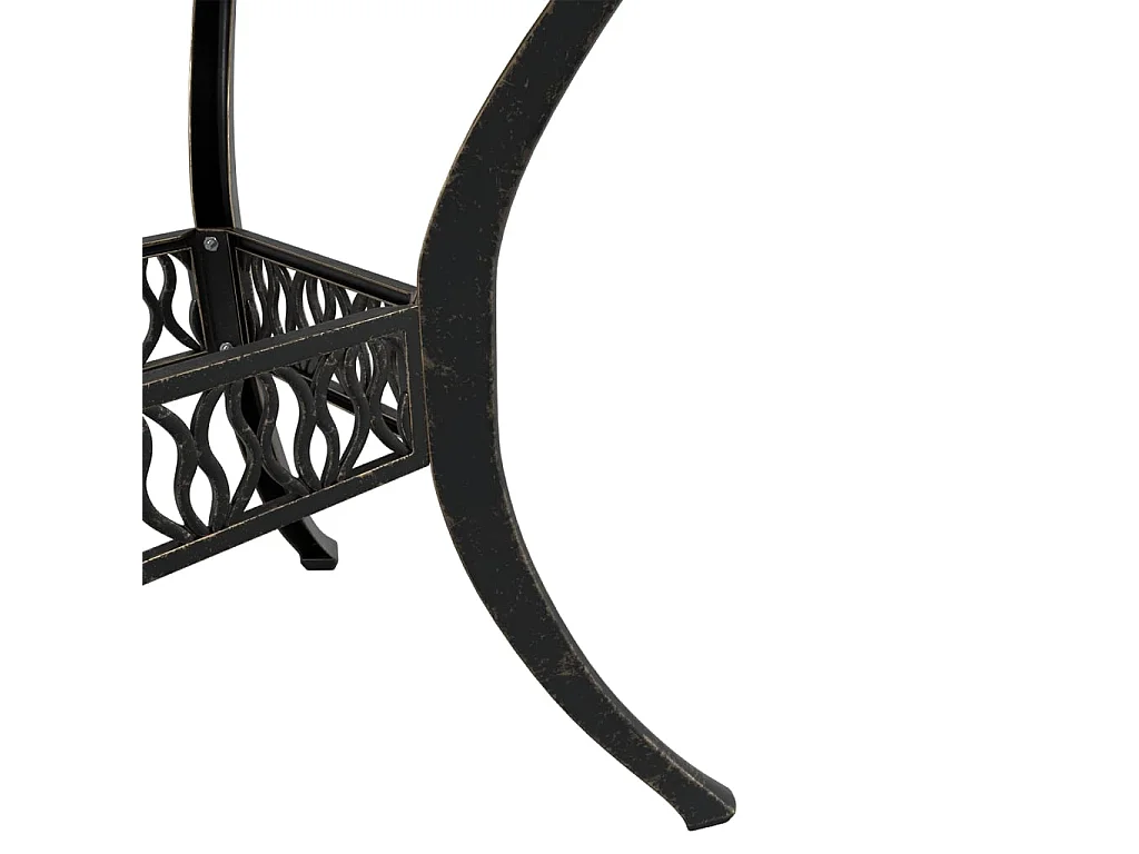 Table de jardin bronze Ø90x75 cm aluminium coulé