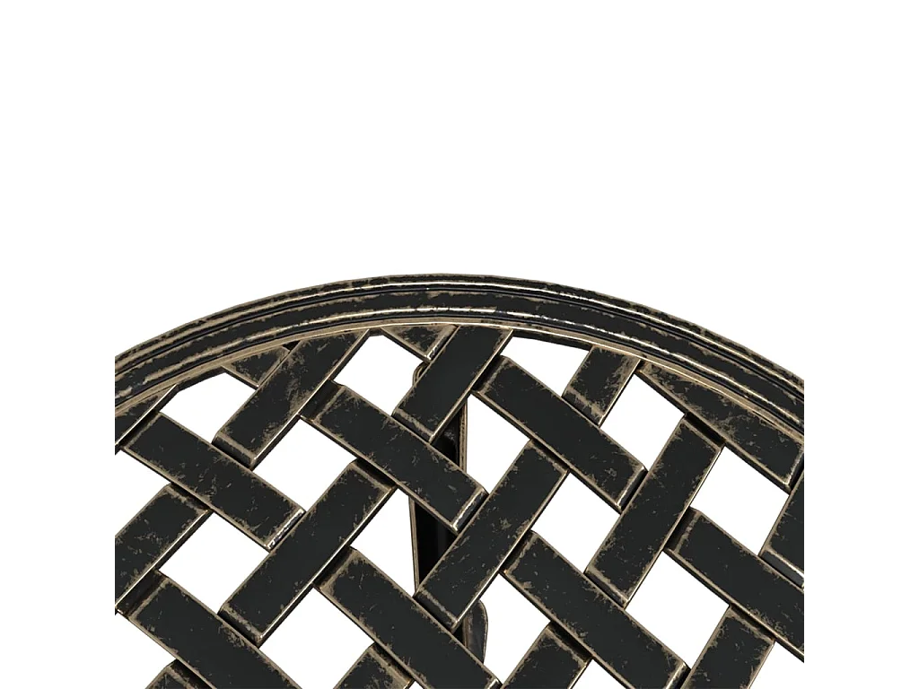 Table de jardin bronze Ø48x53 cm aluminium coulé