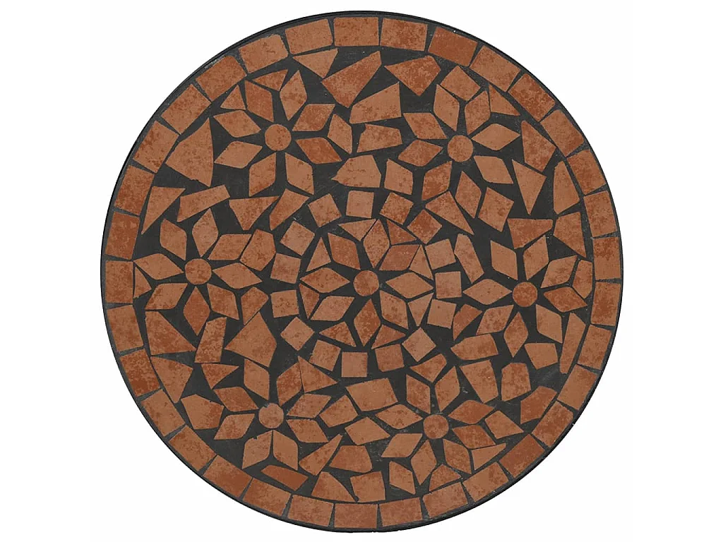 Table de bistro mosaïque terre cuite Ø50x70 cm céramique