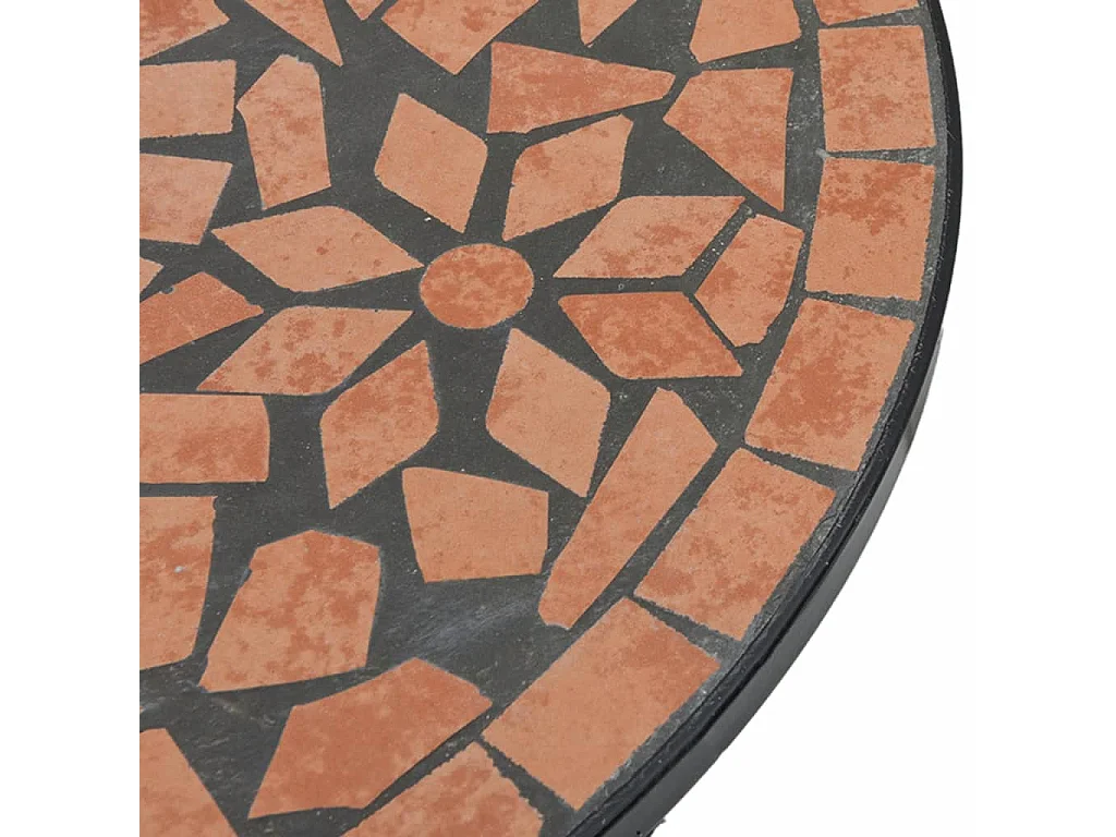 Table de bistro mosaïque terre cuite Ø50x70 cm céramique