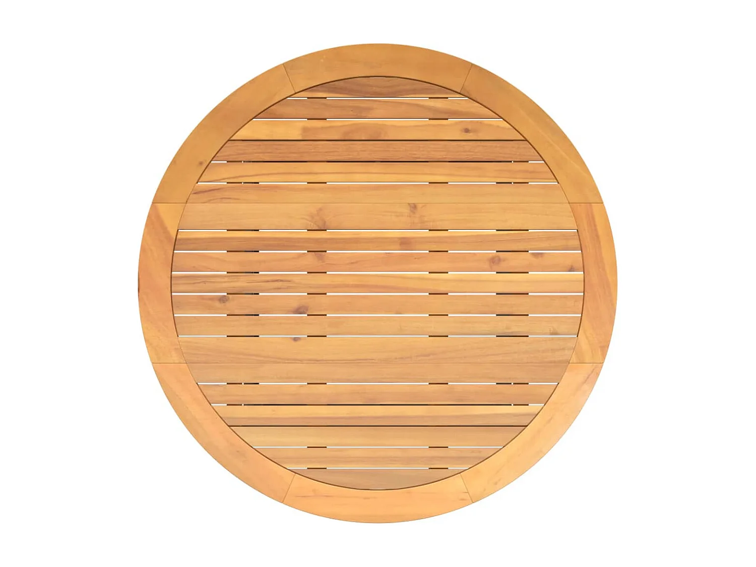 Table de jardin et dessus en bois d'acacia noir résine tressée