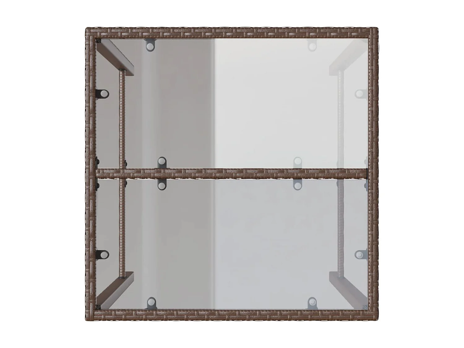 Tuinbartafel 70x70x110 cm poly rattan bruin