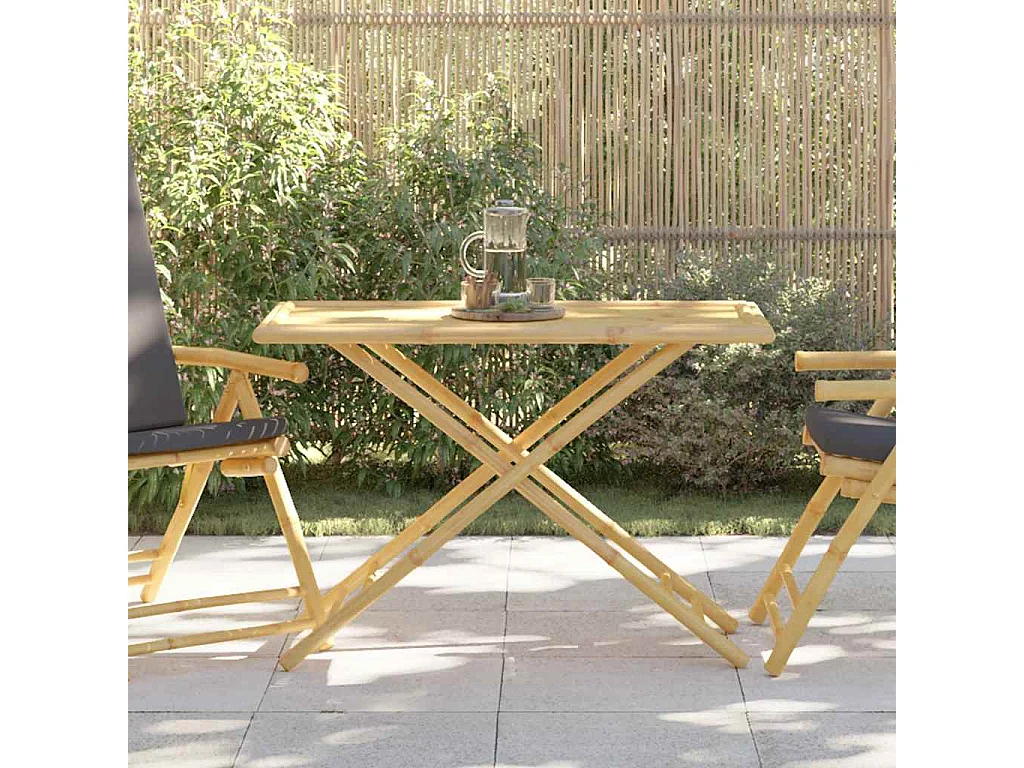 Gartentisch Klappbar 110x55x75 cm Bambus