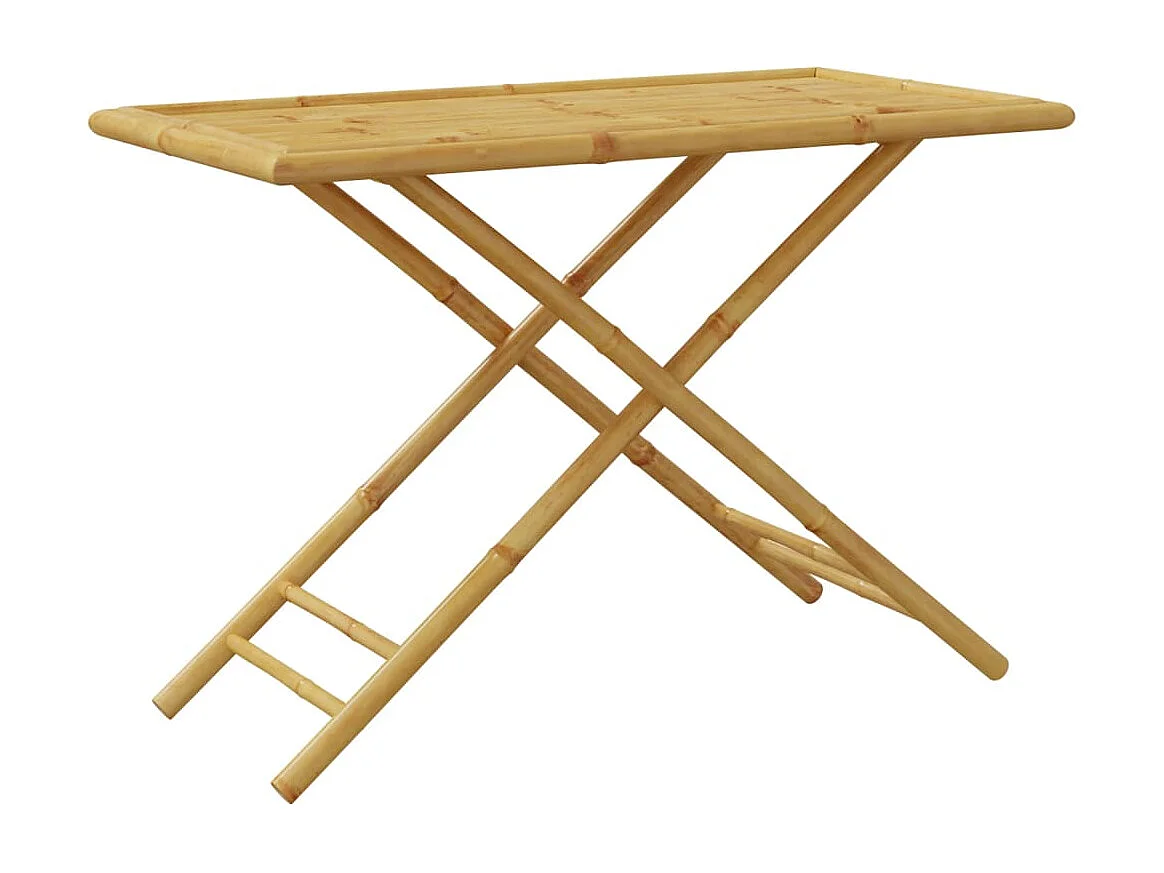 Table de jardin pliable 110x55x75 cm bambou