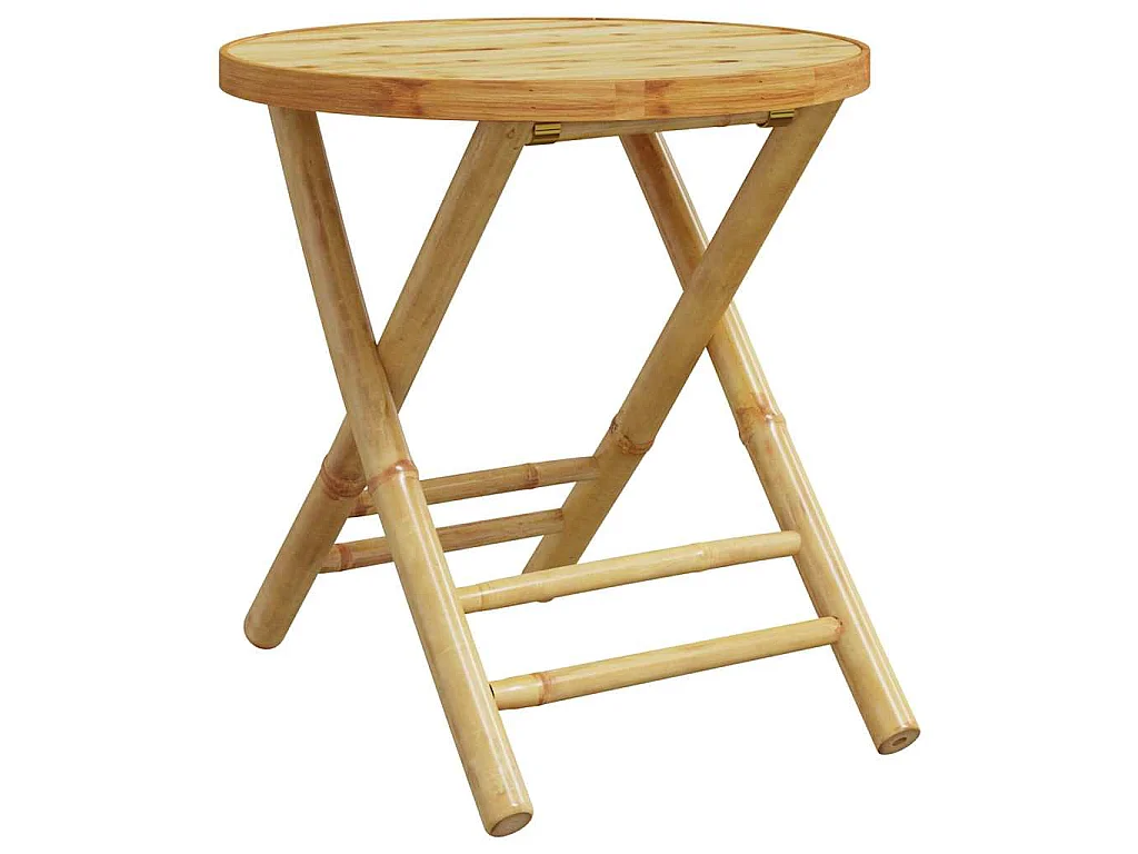 Table de jardin pliable Ø45x45 cm bambou