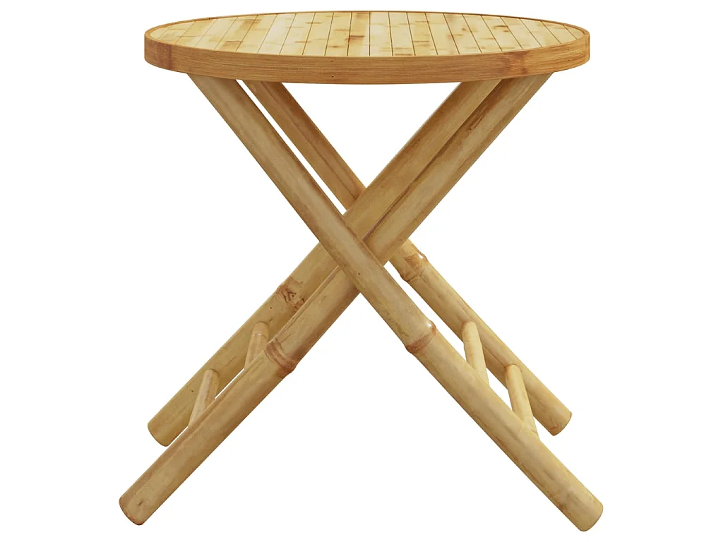Table de jardin pliable Ø45x45 cm bambou