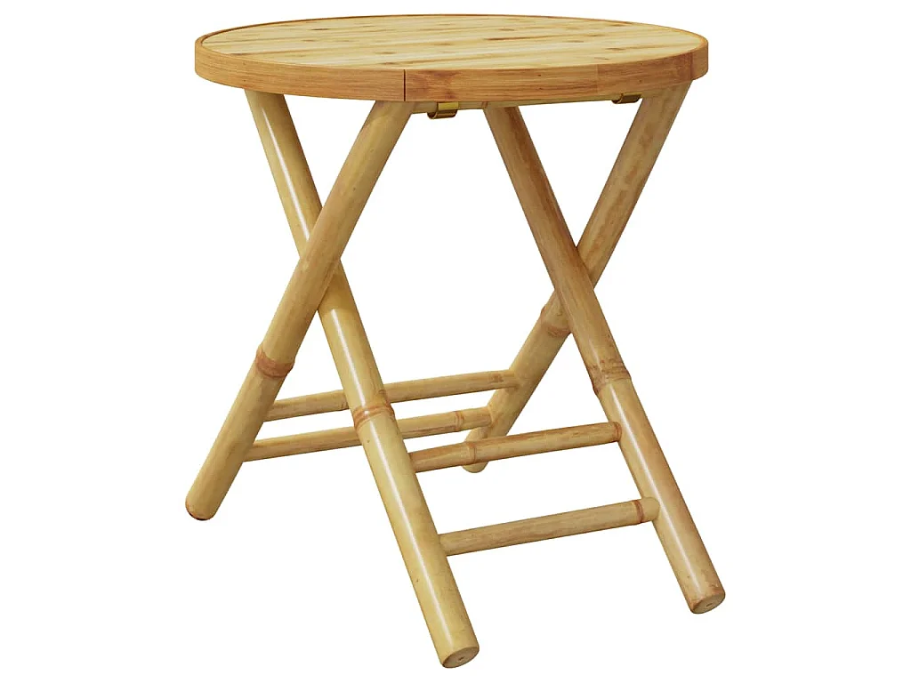 Table de jardin pliable Ø45x45 cm bambou
