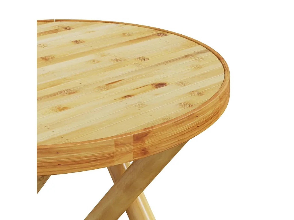Table de jardin pliable Ø45x45 cm bambou