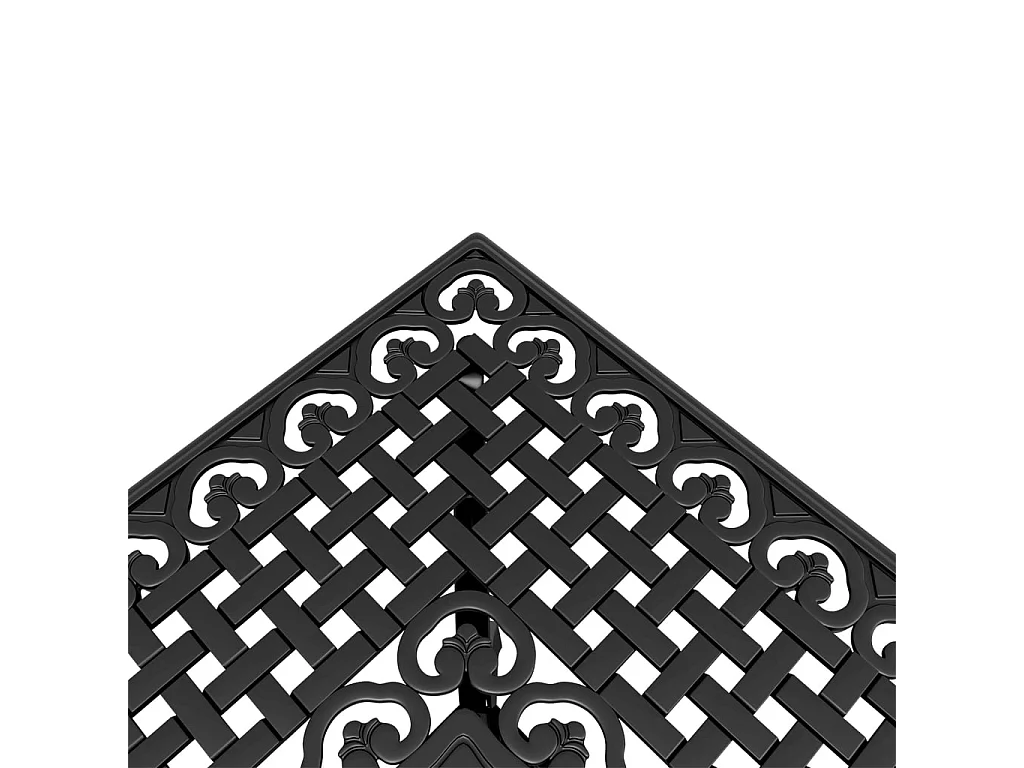 Tavolo da Giardino Nero 80x80x75 cm in Alluminio Pressofuso