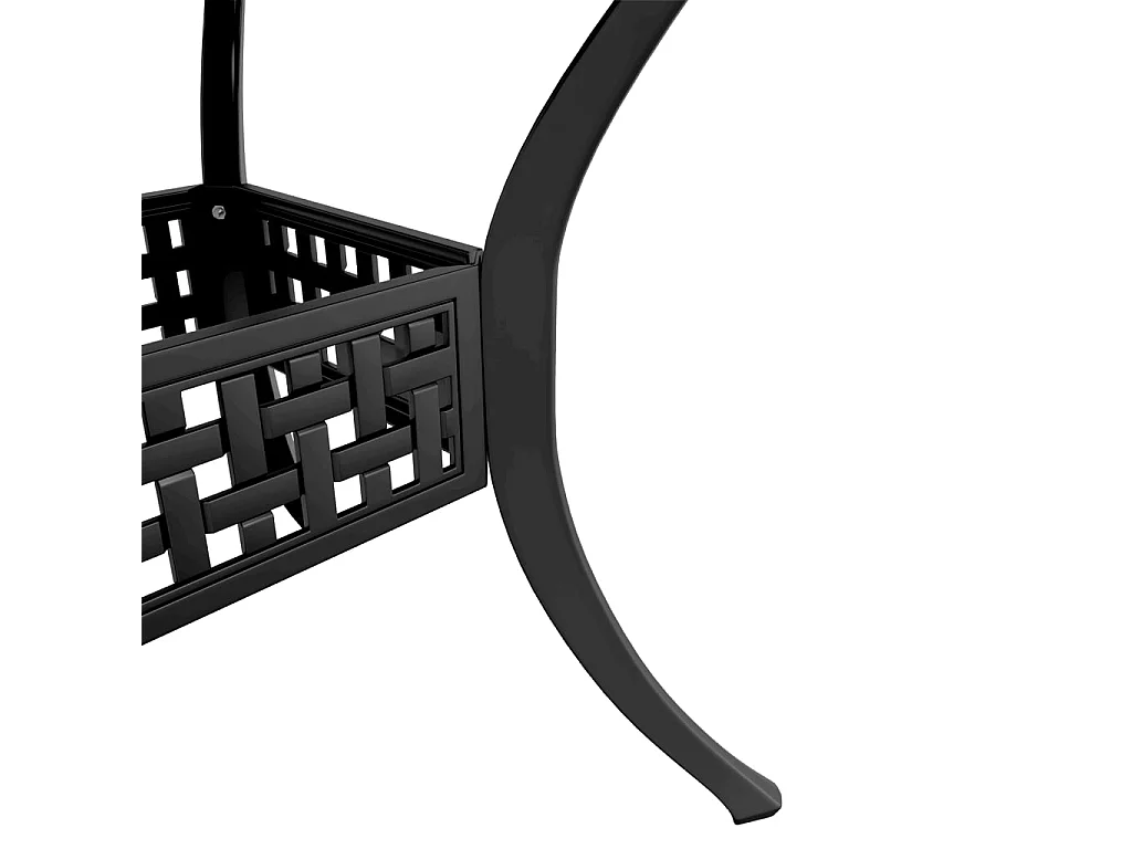 Table de jardin noir 80x80x75 cm aluminium coulé
