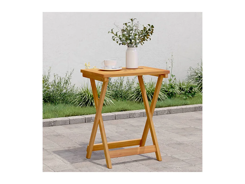 Table pliable de jardin 50x36x60 cm bois d'acacia solide