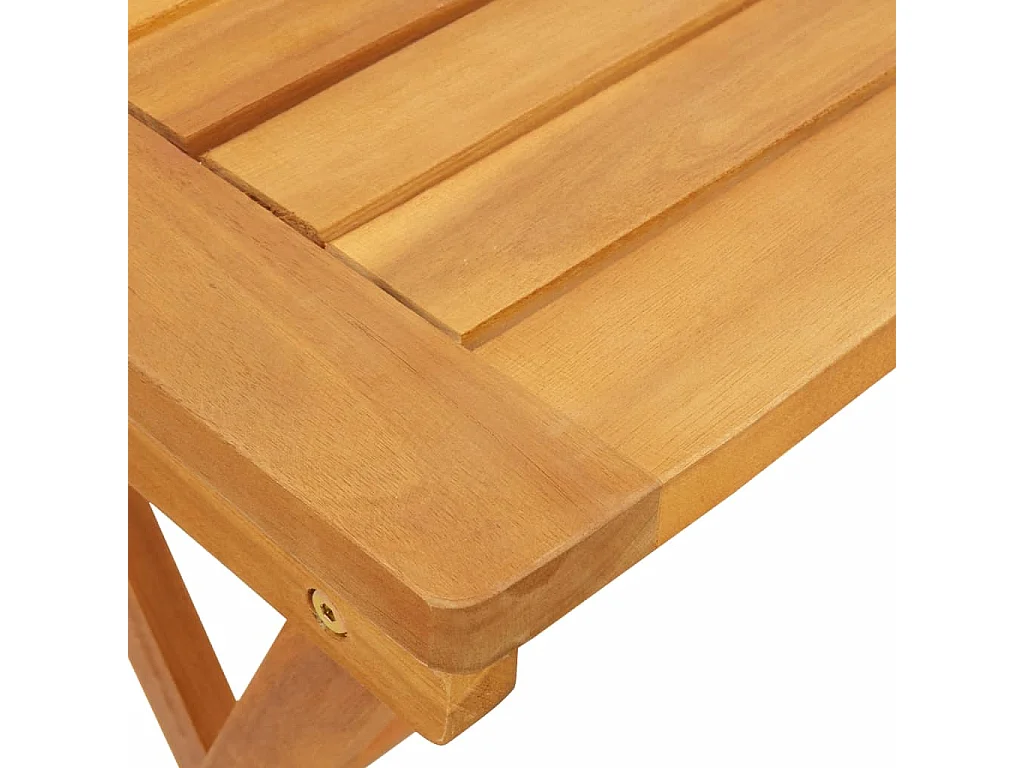 Tavolo da Giardino Pieghevole 50x36x60 cm Legno Massello Acacia