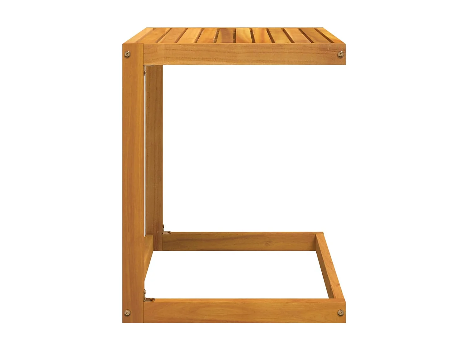 Tavolo a C 42x40x50 cm in Legno Massello di Acacia