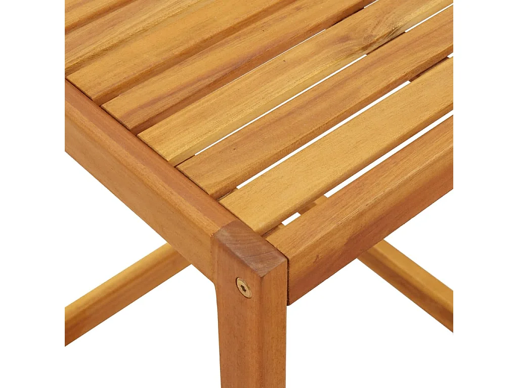 Tavolo a C 42x40x50 cm in Legno Massello di Acacia