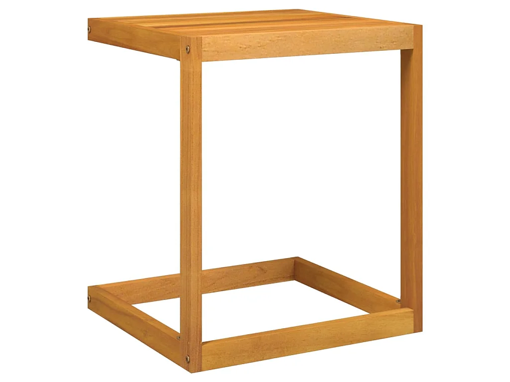 Mesa em C 42x40x50 cm madeira de acácia maciça