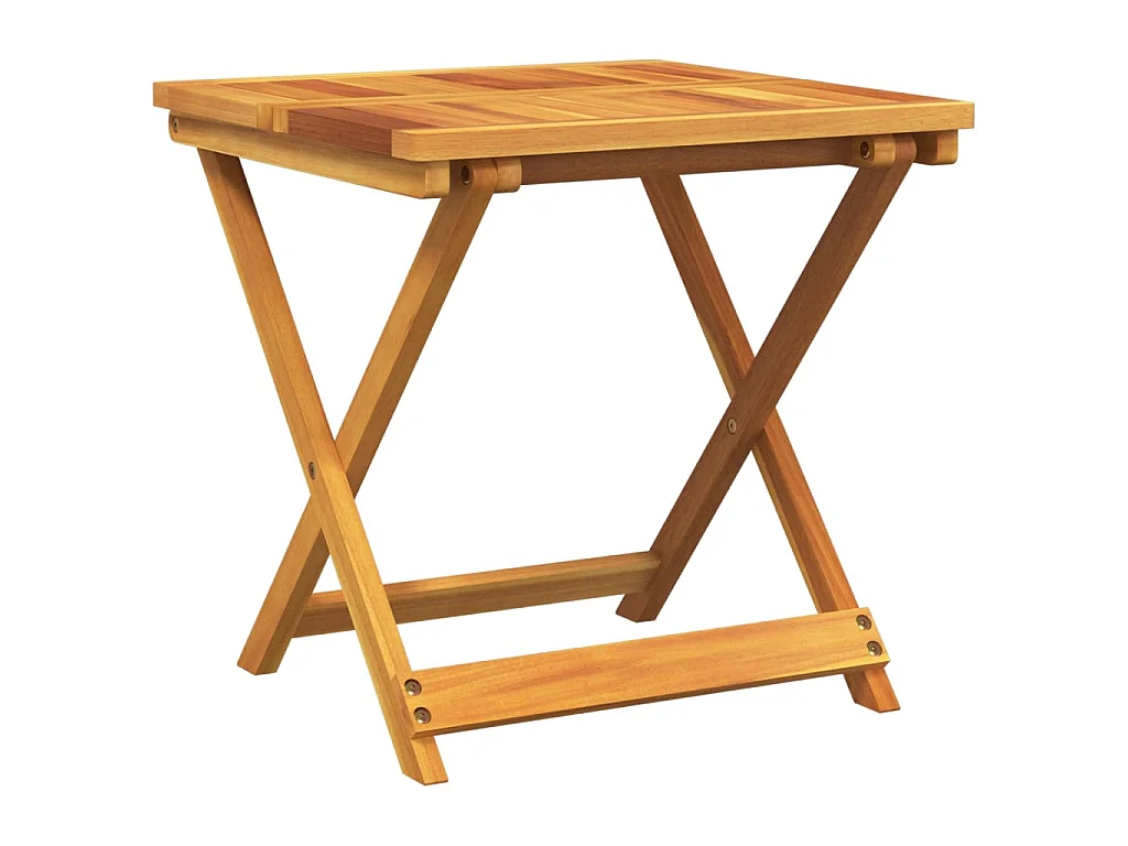 Tavolo da Giardino Pieghevole 50x50x50 cm Legno Massello Acacia