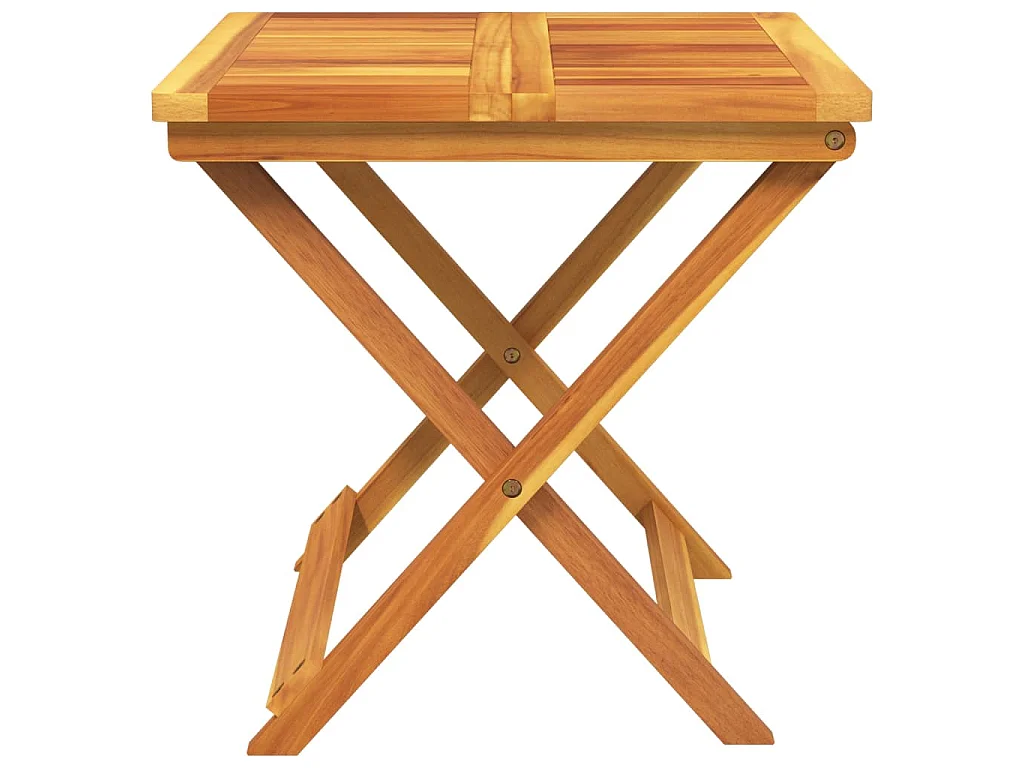 Tavolo da Giardino Pieghevole 50x50x50 cm Legno Massello Acacia