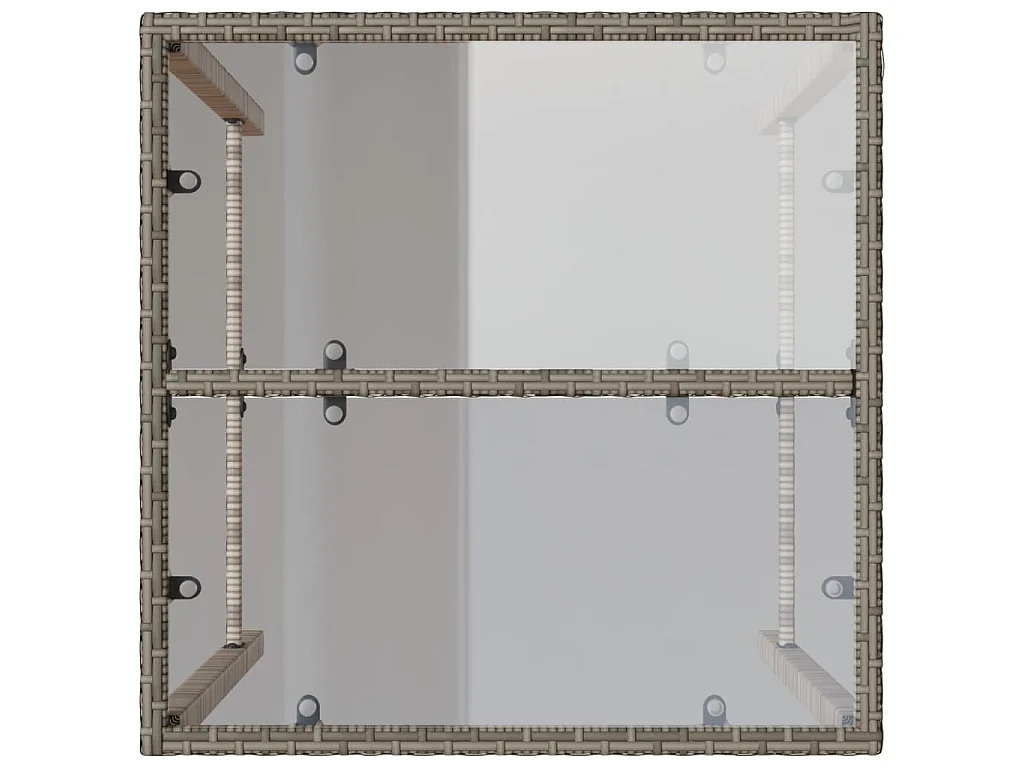 Garten-Bartisch Grau 70x70x110 cm Poly Rattan