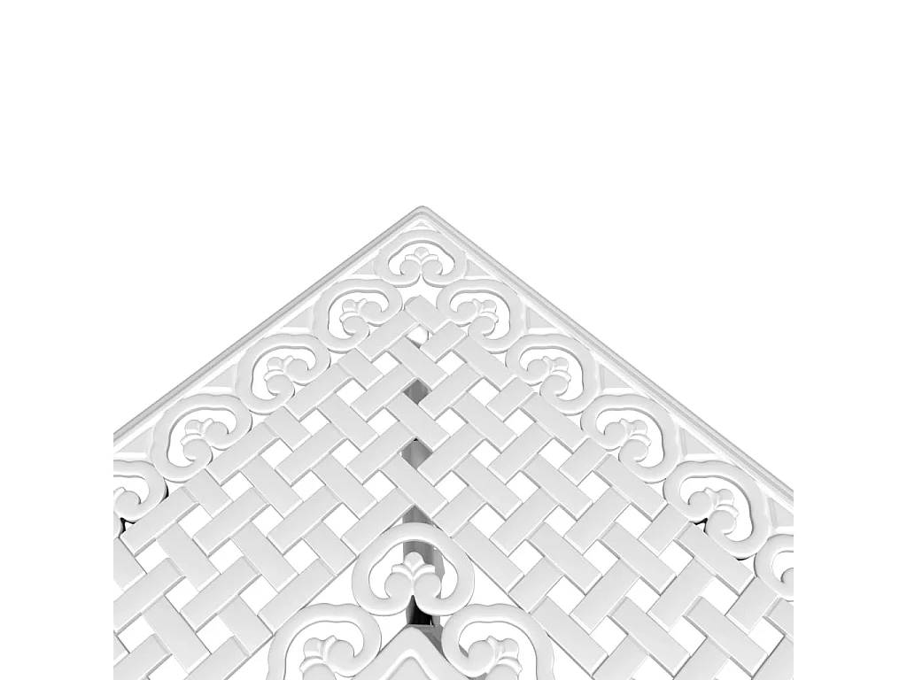 Mesa de jardín aluminio fundido blanco 80x80x75 cm