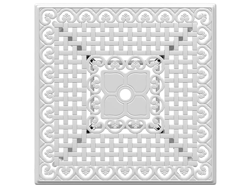 Tavolo da Giardino Bianco 80x80x75 cm in Alluminio Pressofuso