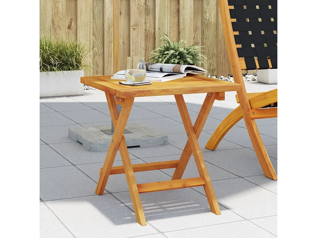Table d’appoint de jardin 40x40x40 cm bois d'acacia massif