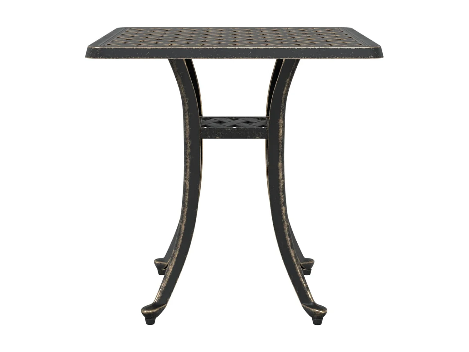 Table de jardin bronze 53x53x53 cm aluminium coulé