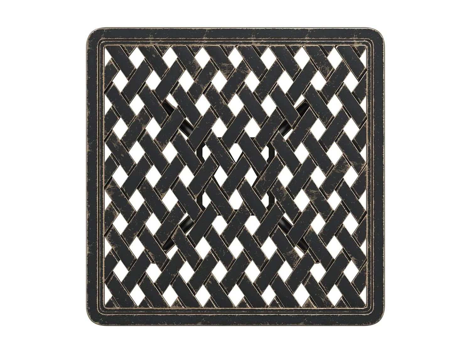 Table de jardin bronze 53x53x53 cm aluminium coulé
