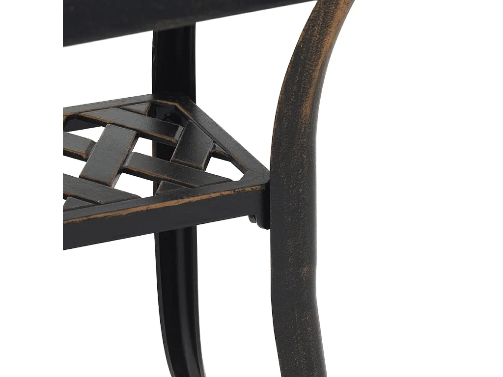 Table de jardin bronze 53x53x53 cm aluminium coulé