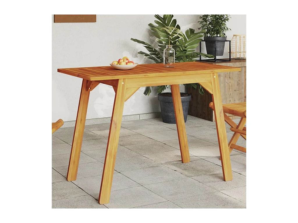Table à manger de jardin 110x56x75 cm bois massif d'acacia