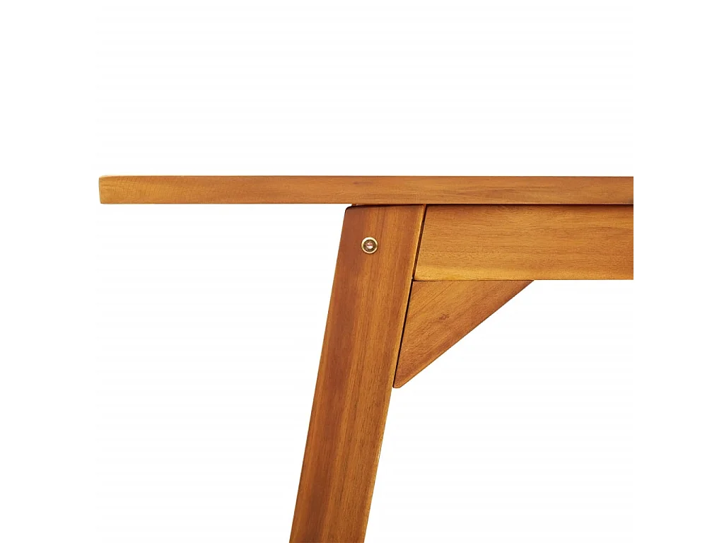 Mesa de jantar p/ jardim 110x56x75 cm madeira de acácia maciça