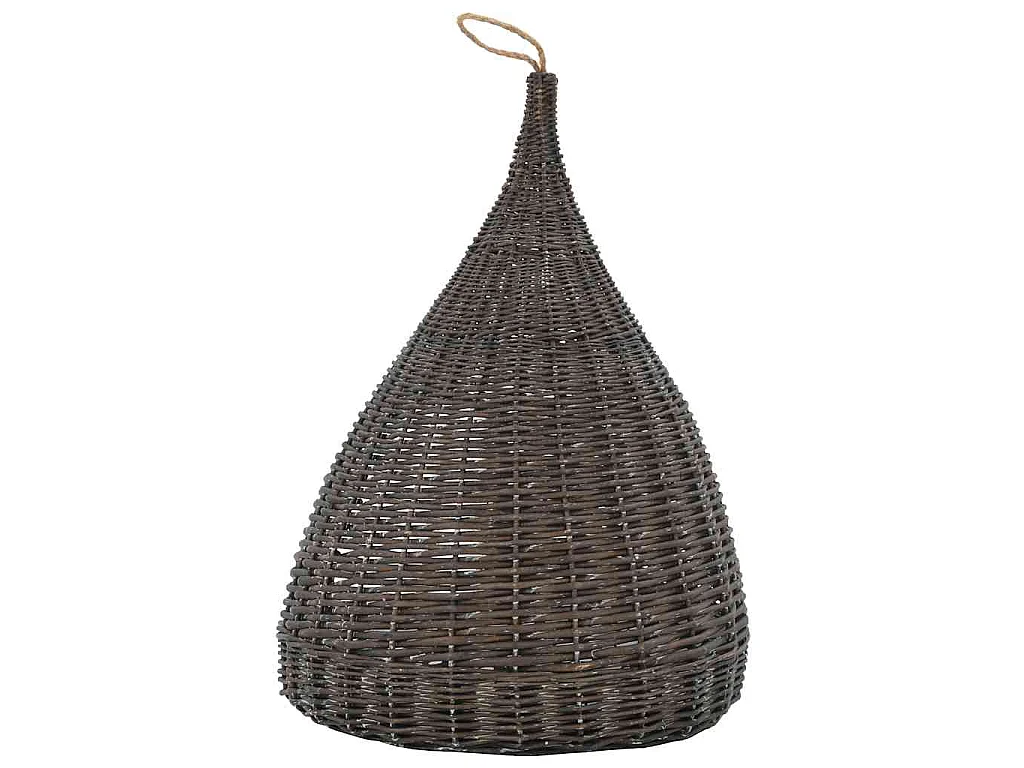 Kattenhuis met kussen tipi 40x60 cm natuurlijk wilgen grijs