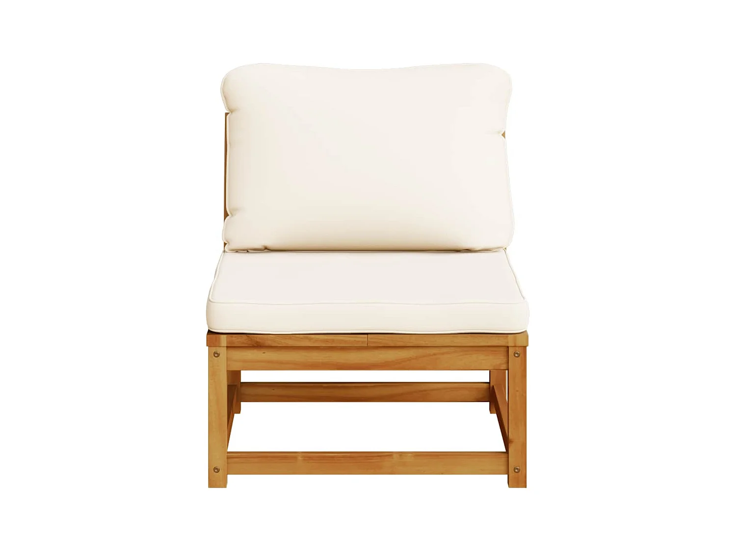 Salon de jardin avec coussins bois massif d'acacia