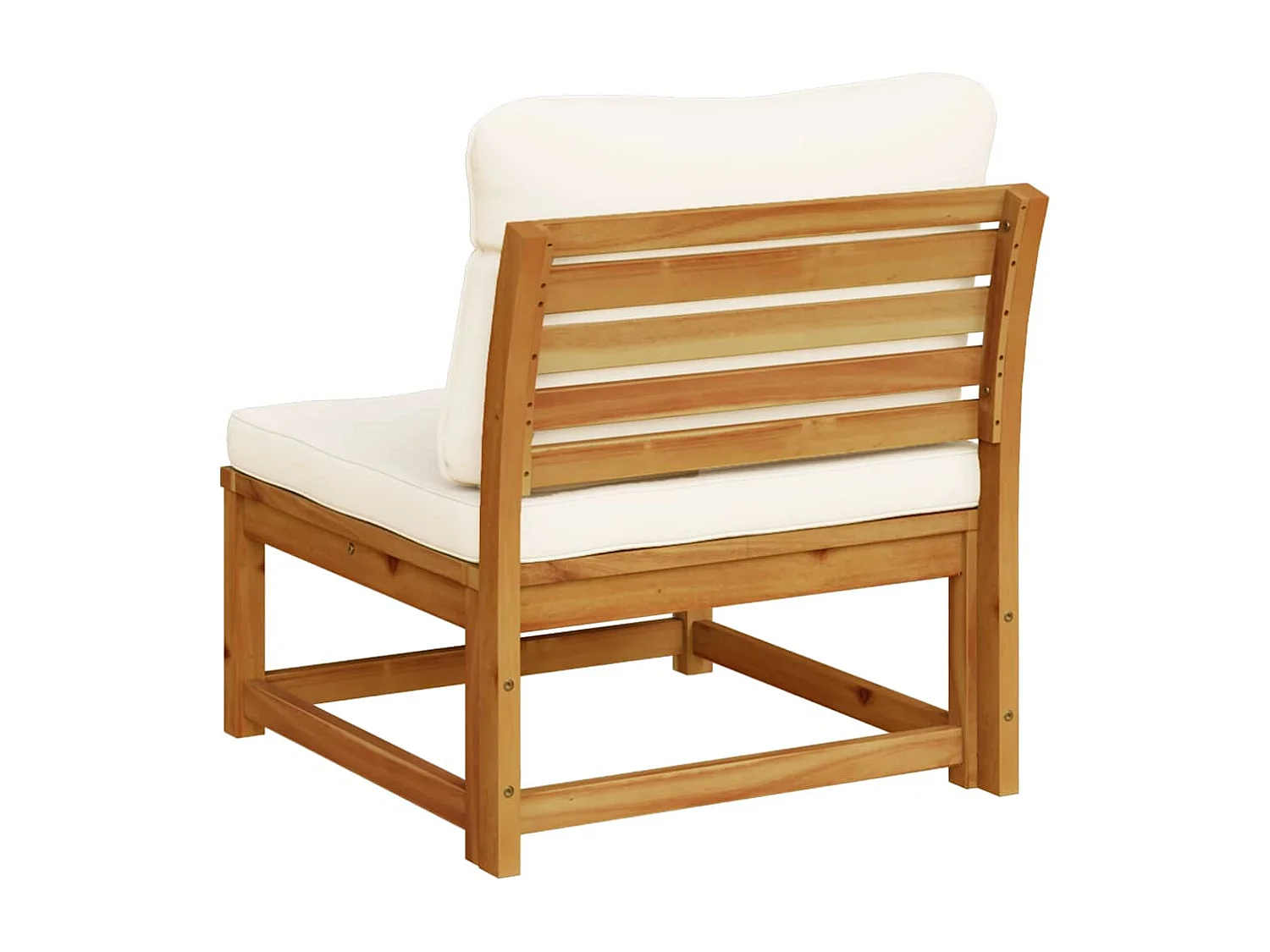 Salon de jardin avec coussins bois massif d'acacia