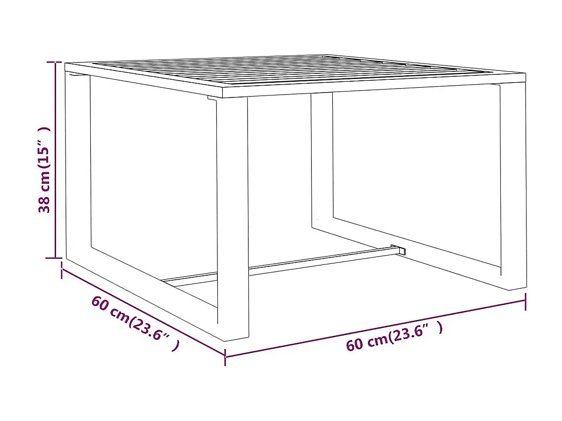 Couchtisch Aluminium Anthrazit