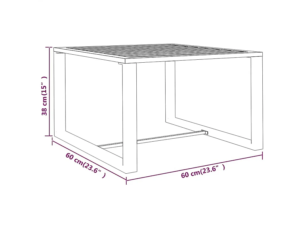 Table basse Aluminium Anthracite