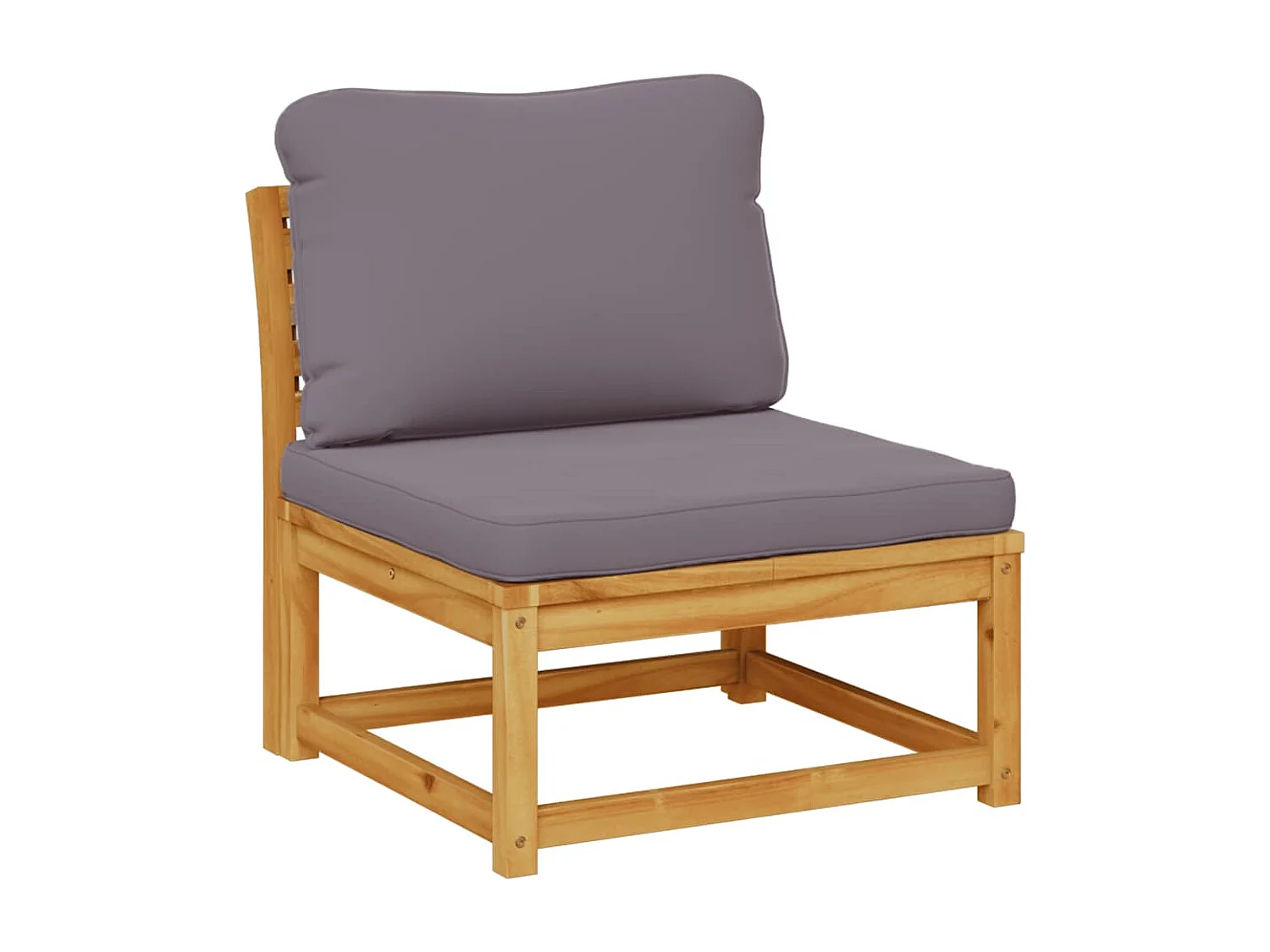 Salon de jardin avec coussins bois massif d'acacia