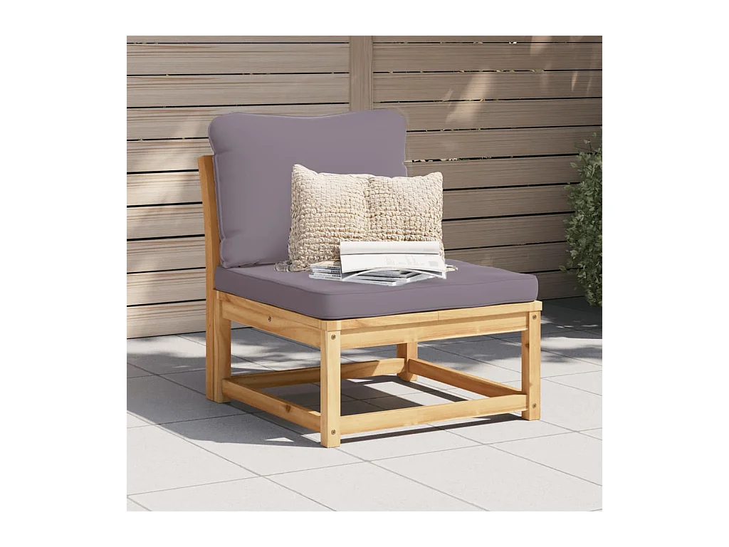 Divano da Giardino con Cuscini in Legno Massello Acacia