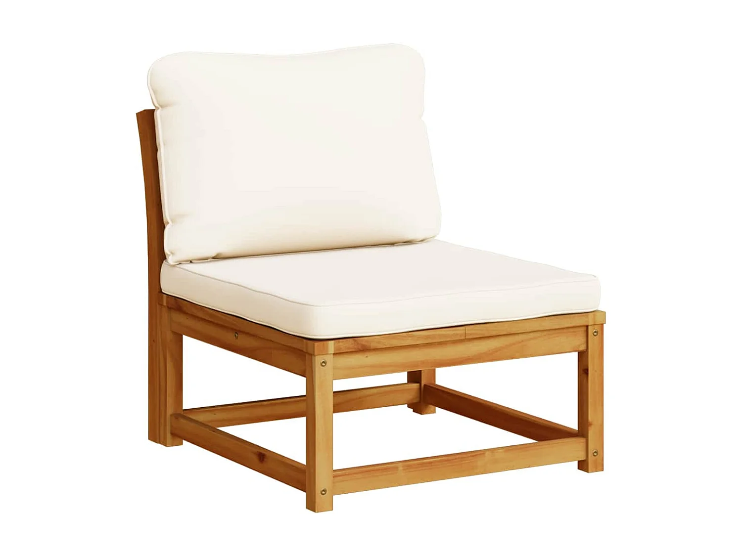 11pcs conjunto lounge jardim c/almofadões madeira maciça acácia